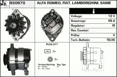 генератор Fiat 930970 EDR