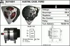 генератор Ford 931691 EDR