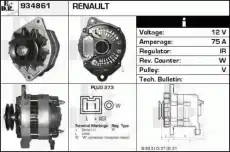 генератор Opel 934861 EDR