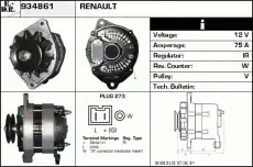 генератор Opel 934861 EDR