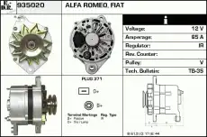генератор Fiat 935020 EDR