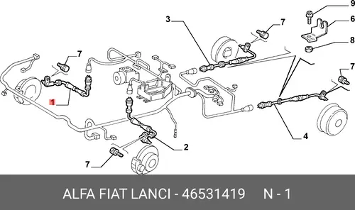 Датчик ABS FIAT 46531419