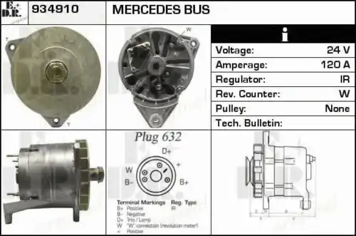 генератор MB 934910 EDR
