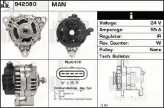 генератор MAN 942580 EDR