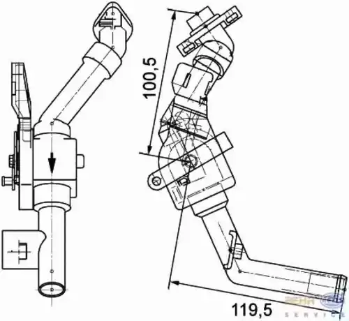 Клапан отопителя HELLA 9XL 351 328-101