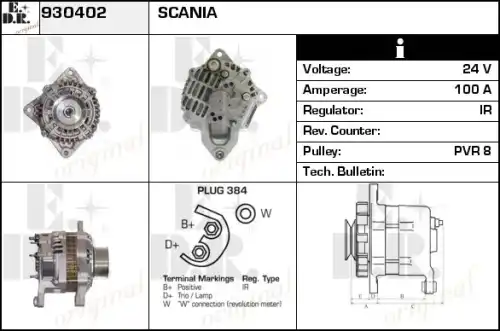 генератор Ford 930402 EDR