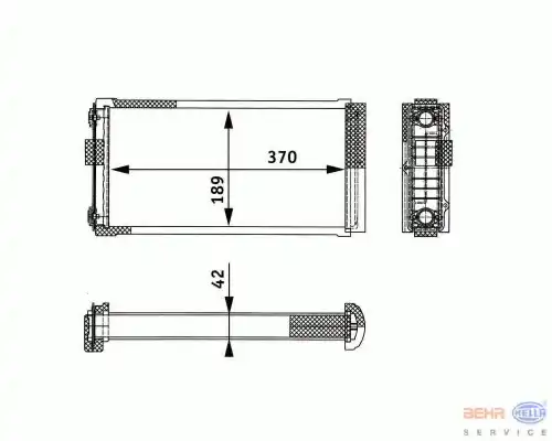 Радиатор системы охлаждения двигателя HELLA 8FH 351 312-601