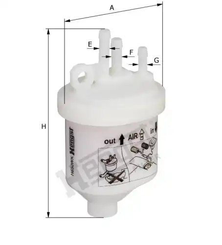 Fuel filter \Bomag, Hatz H650WK HENGST