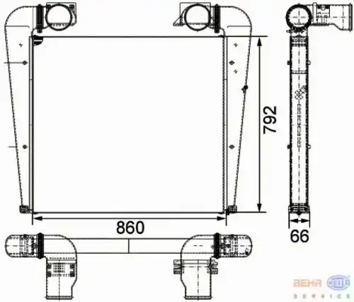 Интеркулер HELLA 8ML 376 722-381