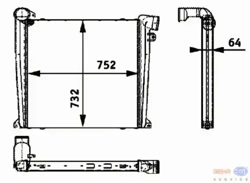 Интеркулер HELLA 8ML 376 724-441