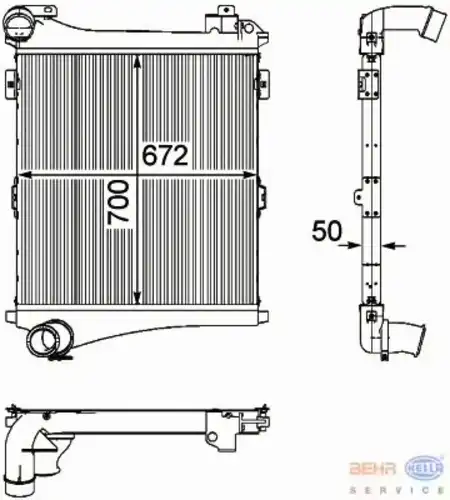Интеркулер HELLA 8ML 376 746-341