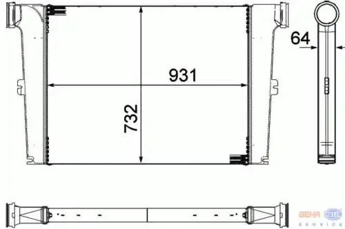 Интеркулер HELLA 8ML 376 755-451