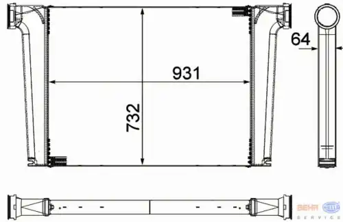 Интеркулер HELLA 8ML 376 755-461