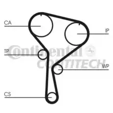 ремкомплект ГРМ! с помпой\ Renault Clio/Kangoo/Megane 1.5DCi 02> CT1035WP1 CONTITECH