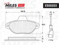 Тормозные колодки дисковые MILES E500203