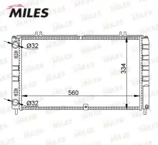 Радиатор системы охлаждения двигателя MILES ACRM527