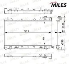 Радиатор системы охлаждения двигателя MILES ACRB300