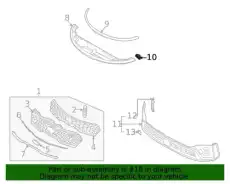 86526P2001 КУЗОВНОЙ КРОНШТЕЙН КРЕПЛЕНИЯ БАМПЕРА MOBIS