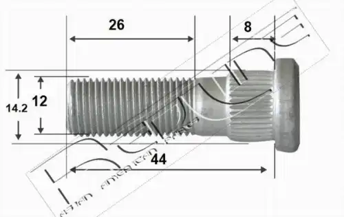Болт, стойка вала 73TO002 RED LINE