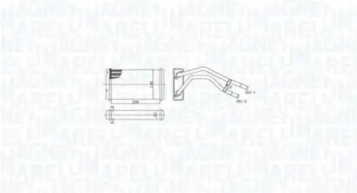Радиатор печки MAGNETI MARELLI 350218477000