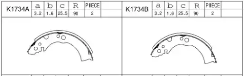 Тормозные колодки дисковые ASIMCO K1734