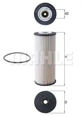 Фильтр масляный MAHLE OX 1236D