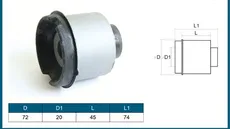 Сайленблок задней балки ARG121723 ARIRANG