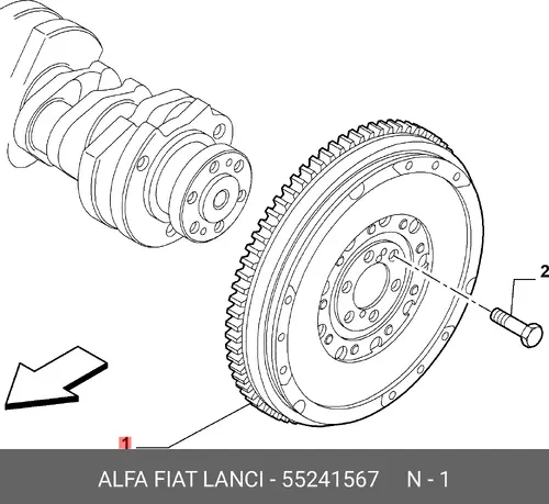 Маховик 55241567 LANCIA