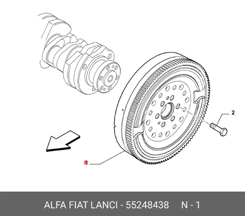 Маховик 55248438 LANCIA