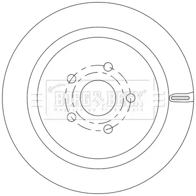 Тормозной диск BBD5573 BORG&BECK