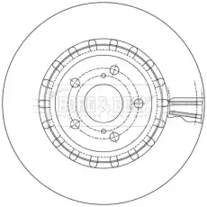 Тормозной диск BBD6238S BORG&BECK