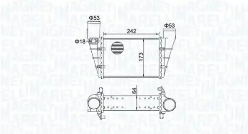 Интеркулер MAGNETI MARELLI 351319204070