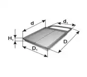 Air filter element WA50299 PZL