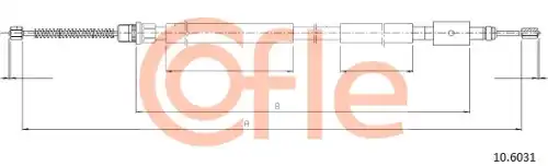 Трос ручного тормоза COFLE 92.10.6031