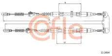 трос ручника\ Opel Astra all 92> 92.11.5854 COFLE