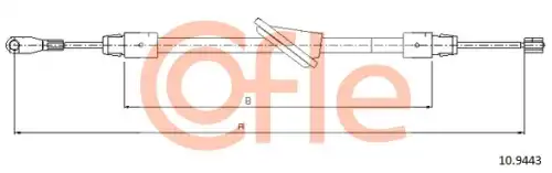 трос ручника\ MB W210 95-02 92.10.9443 COFLE