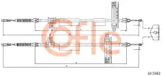 трос ручника л.+п.\ Ford Focus 03> disc 92.10.5362 COFLE