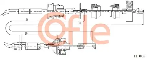 Трос сцепления COFLE 92.11.3038