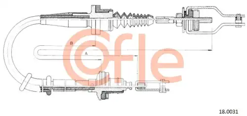 Трос сцепления COFLE 92.18.0031