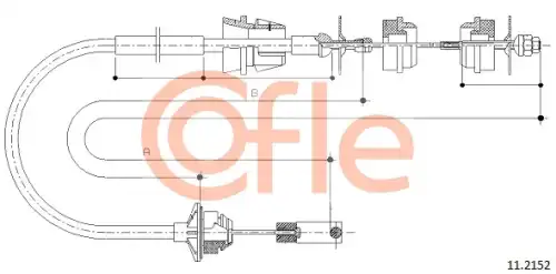 Трос сцепления COFLE 92.11.2152