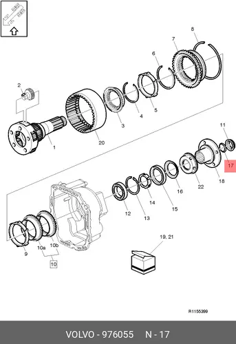 Кольцо уплотнительное автомобильное VOLVO 976055