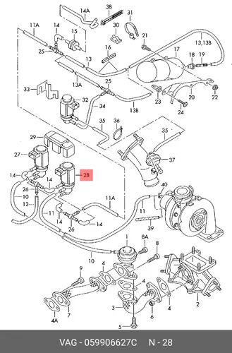 преобразователь давления Audi 059906627C VAG