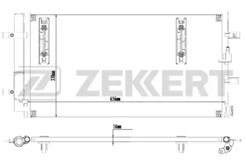 Радиатор кондиционера (конденсатор) ZEKKERT MK-3179