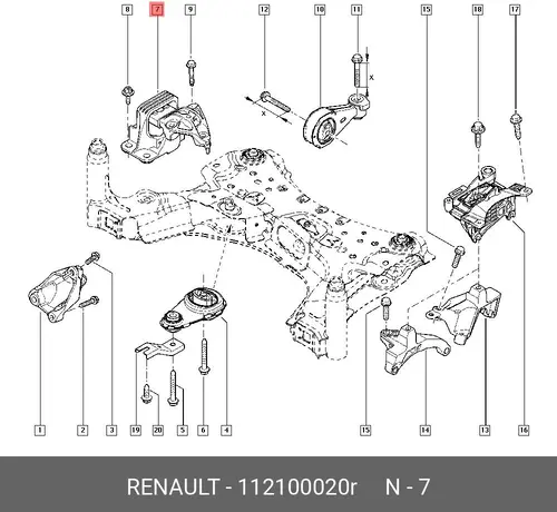 ENGINE MOUNTING 112100020R RENAULT