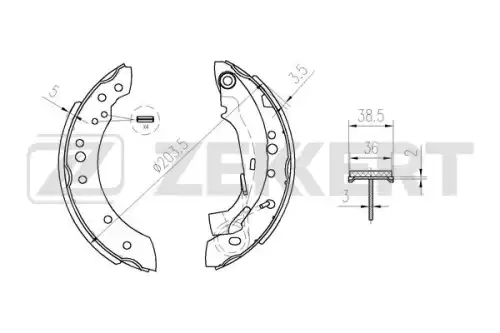 Тормозные колодки дисковые ZEKKERT BK-4278
