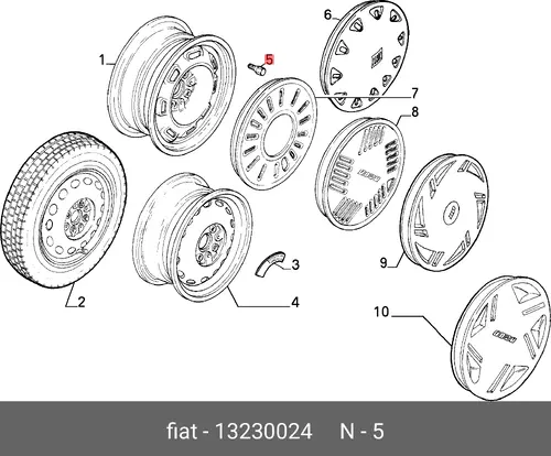 болт крепления колеса AR 13230024 ALFA ROMEO
