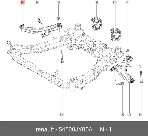Рычаг подвески RENAULT 54500JY00A