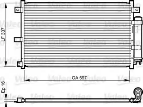 Радиатор кондиционера (конденсатор) VALEO 814227