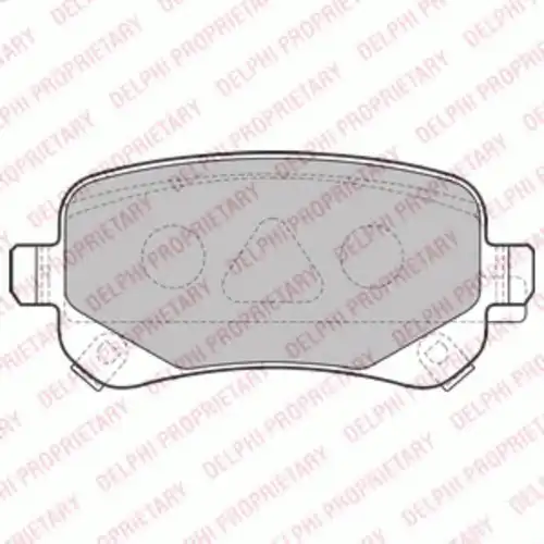 Тормозные колодки дисковые задняя ось DELPHI LP2174
