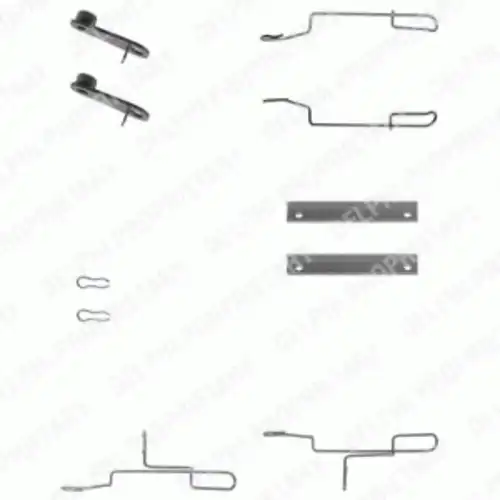 ремк-т торм.колодок п.+з.\ MB 638.294 2.2/2.3 <03, Peugeot 106 1.0-1.6 <96 LX0168 DELPHI